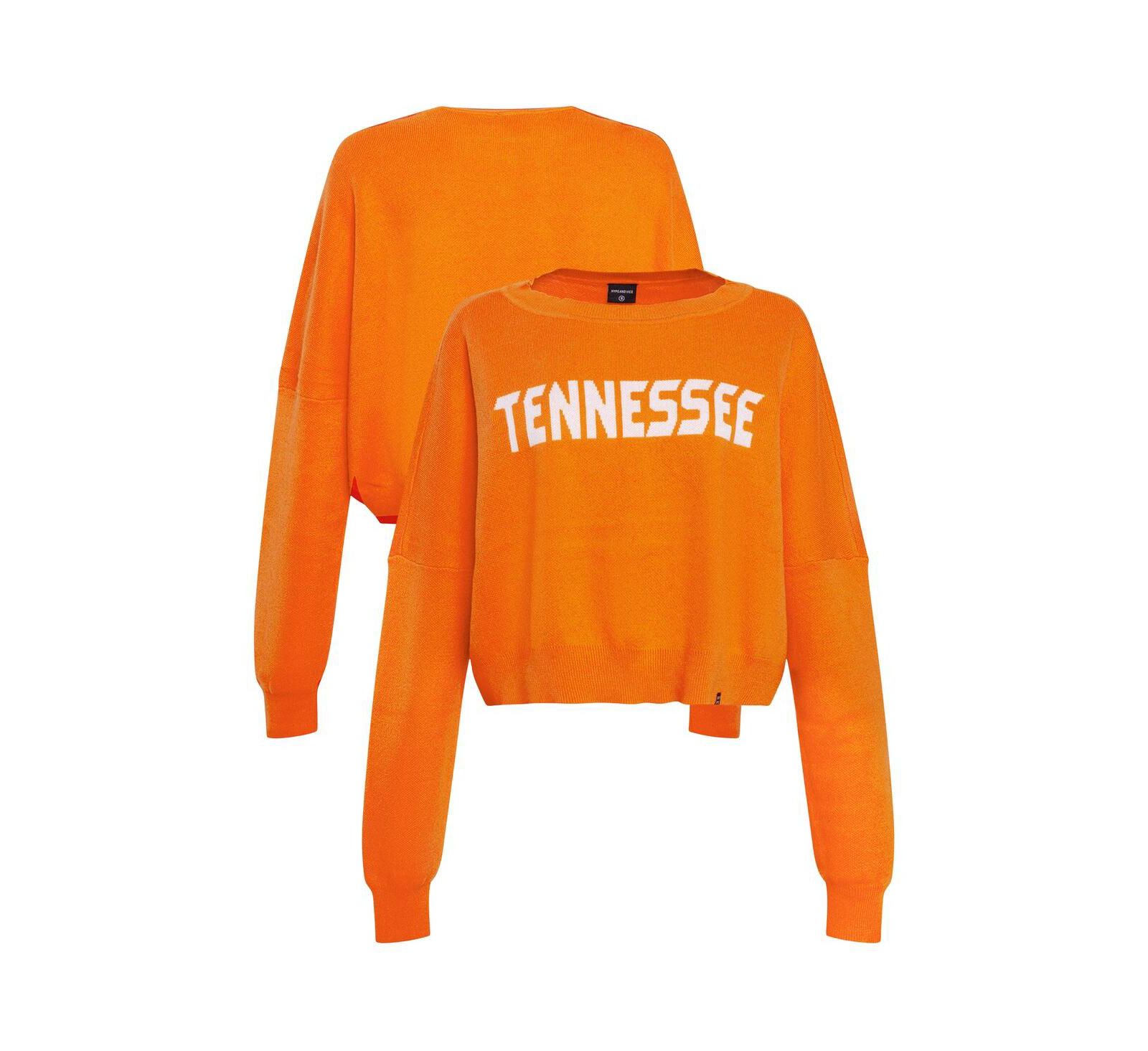 Женский укороченный вязаный джемпер Hype And Vice Tennessee Orange Tennessee Volunteers