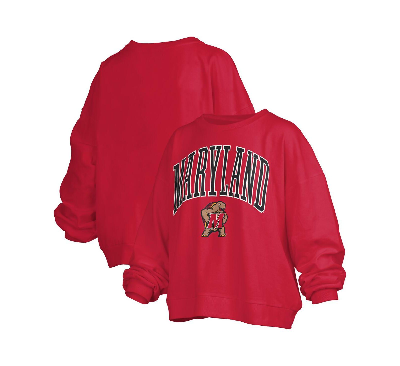 Женская толстовка Pressbox Red Maryland Terrapins Janise Arch Over Logo