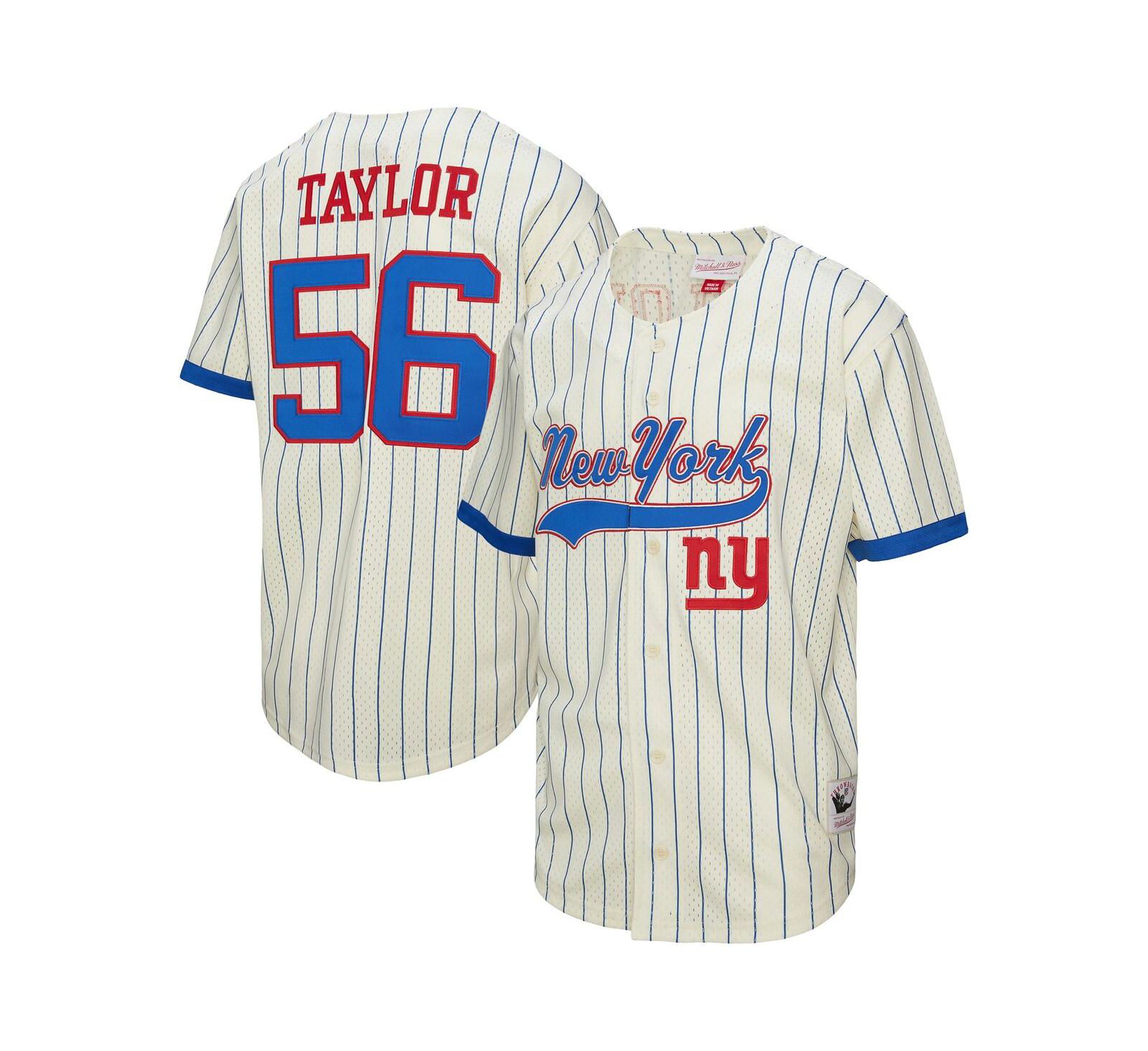 Мужская бейсбольная джерси Mitchell & Ness New York Giants Lawrence Taylor, сетчатая с пуговицами