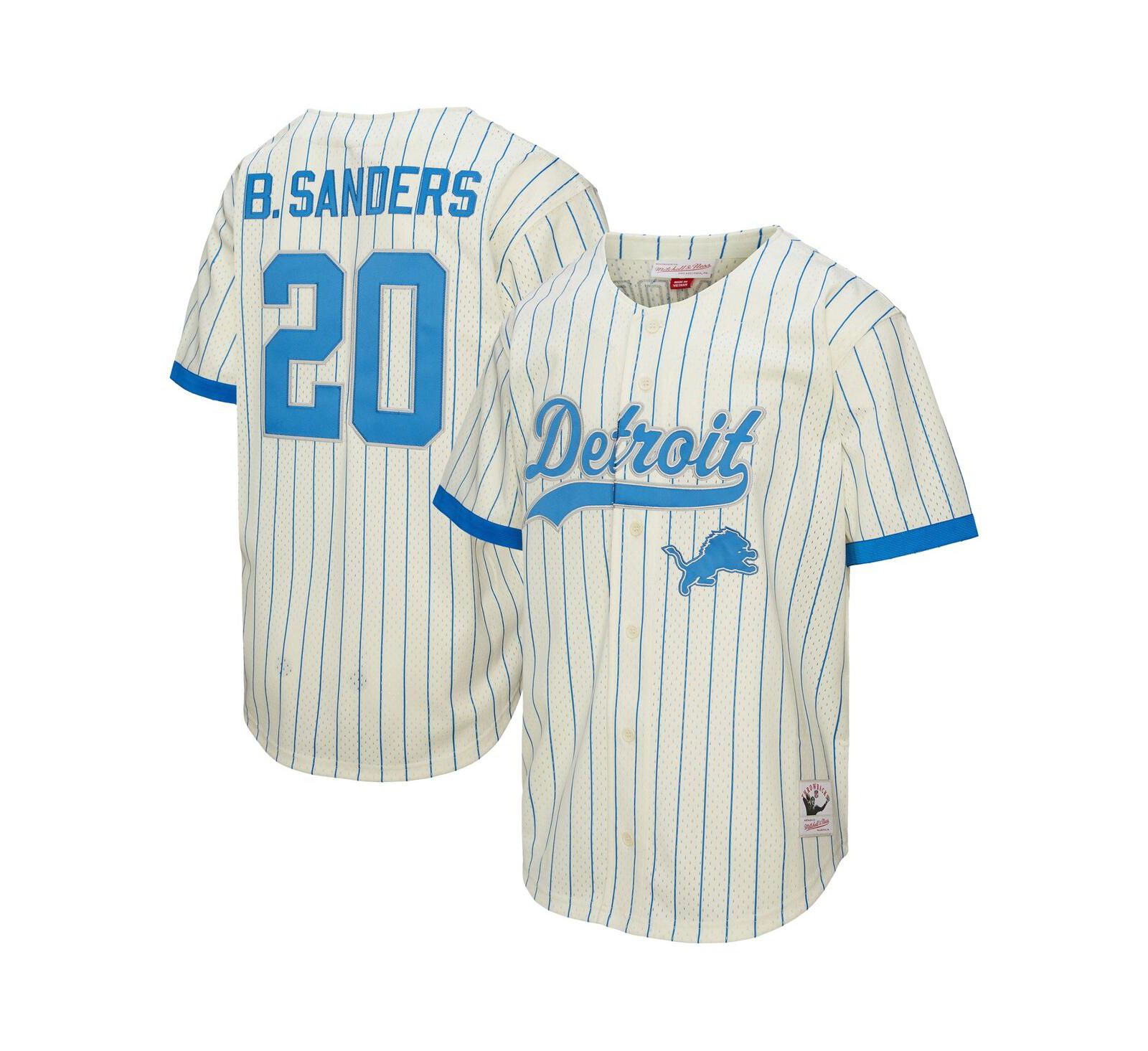 Mitchell & Ness Мужская бейсбольная джерси Barry Sanders Detroit Lions