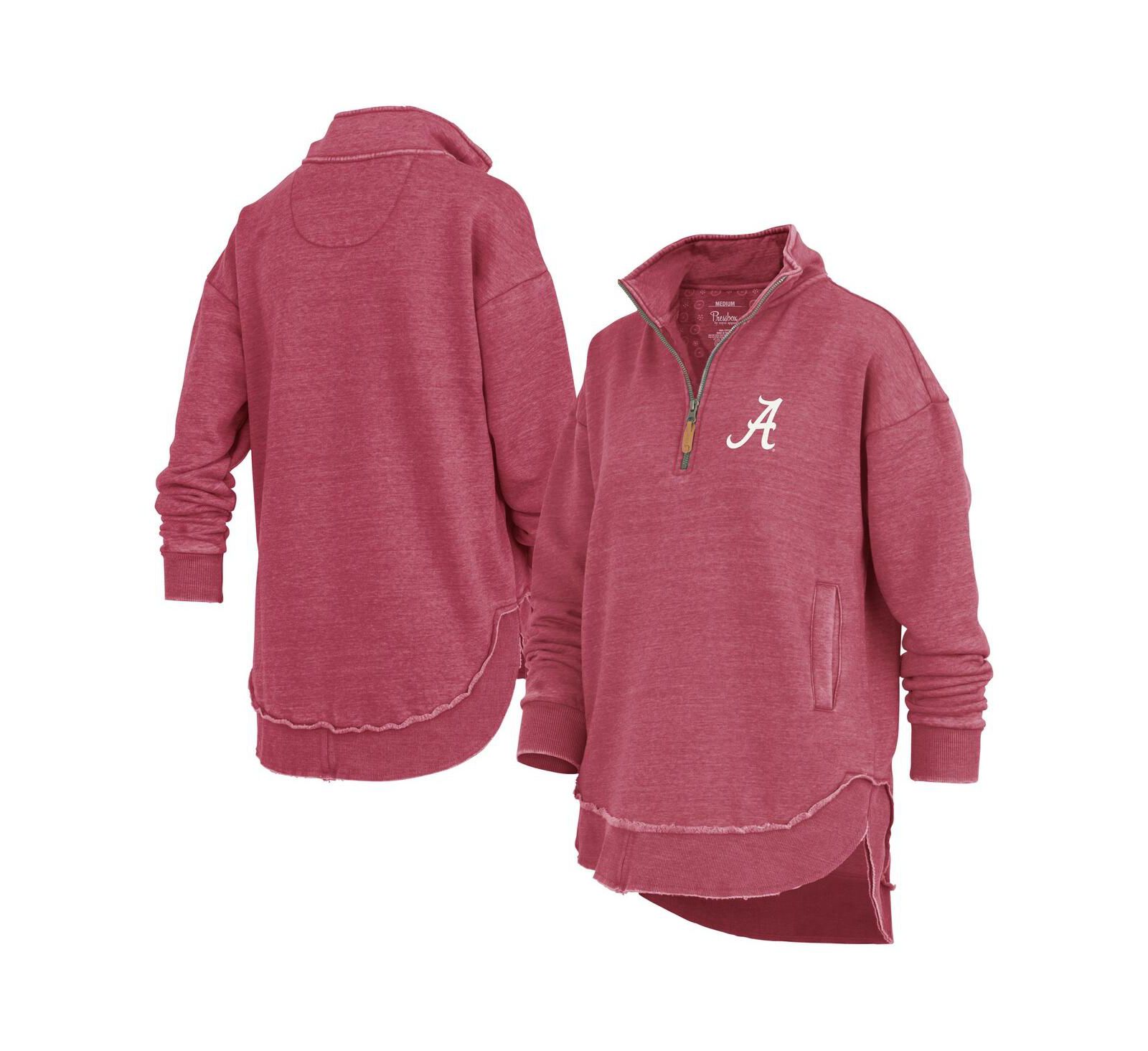 Женская толстовка-пончо Pressbox Alabama Crimson Tide Northfork Sojourn Quarter-Zip Crimson