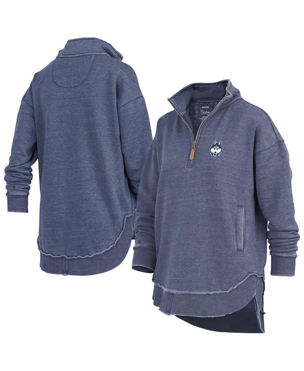 Свитшот-пончо Pressbox Women's Navy UConn Huskies Northfork Sojourn Quarter-Zip