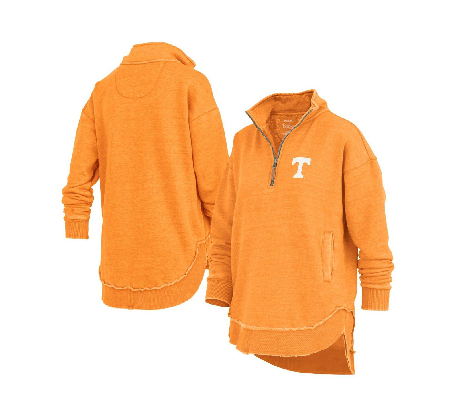 Pressbox Women's Tennessee Orange Tennessee Volunteers Northfork Sojourn Poncho Quarter-Zip Sweatshirt