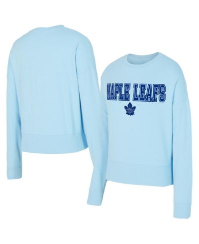 Concepts Sport Women's Light Blue Toronto Maple Leaf's Tonal Pullover Tri-Blend Sweatshirt