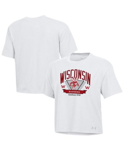 Under Armour Женский укороченный T-shirt Wisconsin Badgers