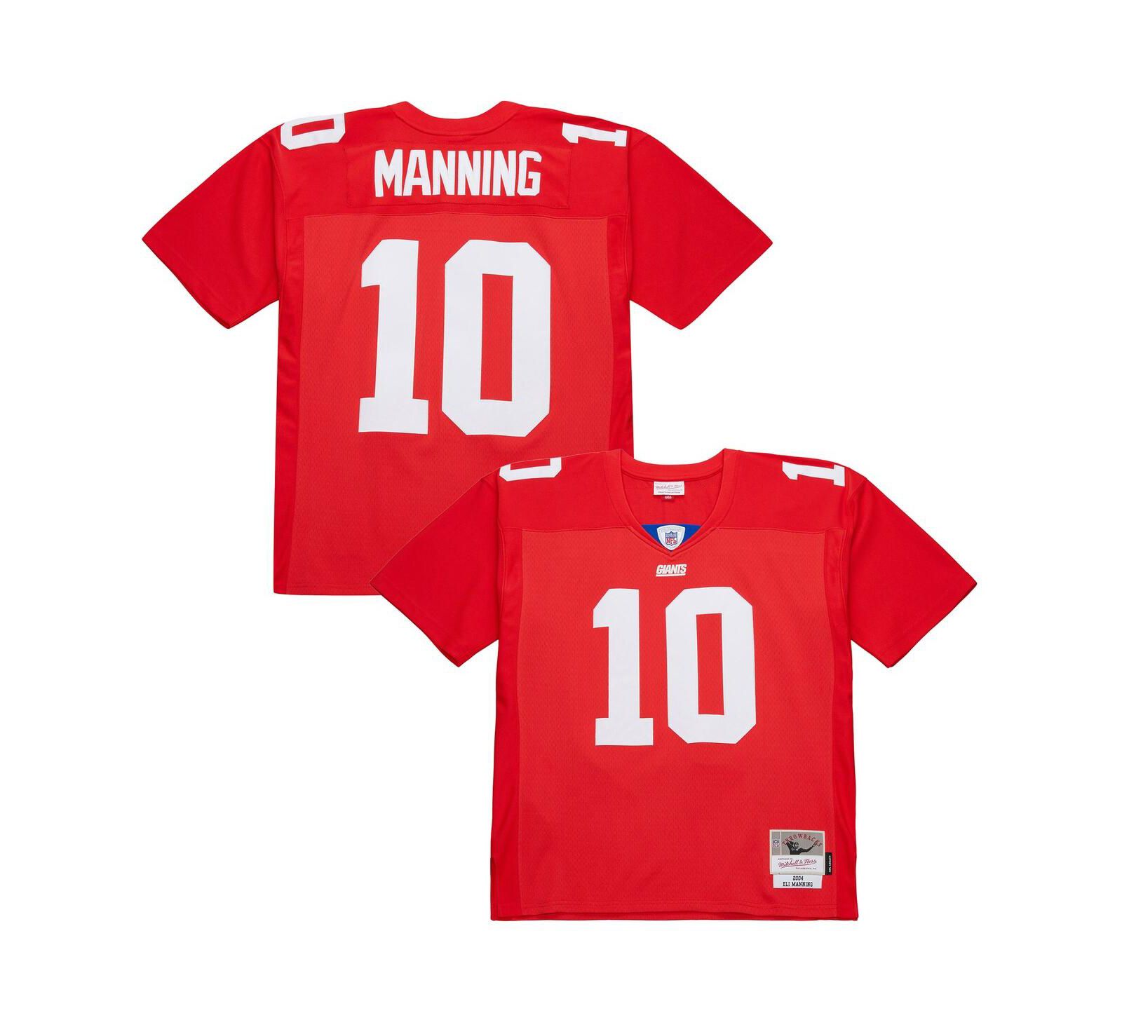 Мужская реплика джерси Mitchell & Ness Eli Manning New York Giants 2004 Legacy, красная