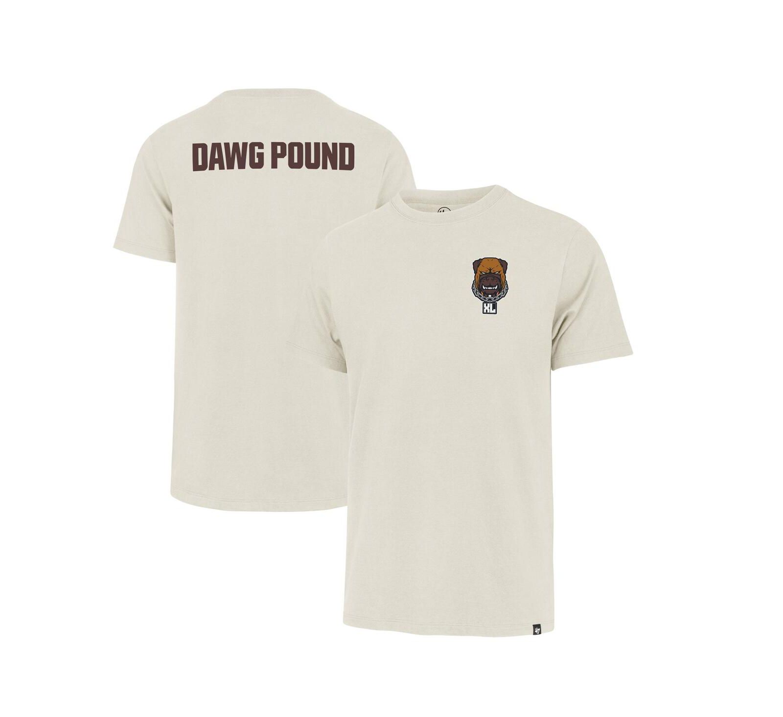 Мужская футболка '47 Brand Cream Cleveland Browns Dawg Pound XL Backer Franklin