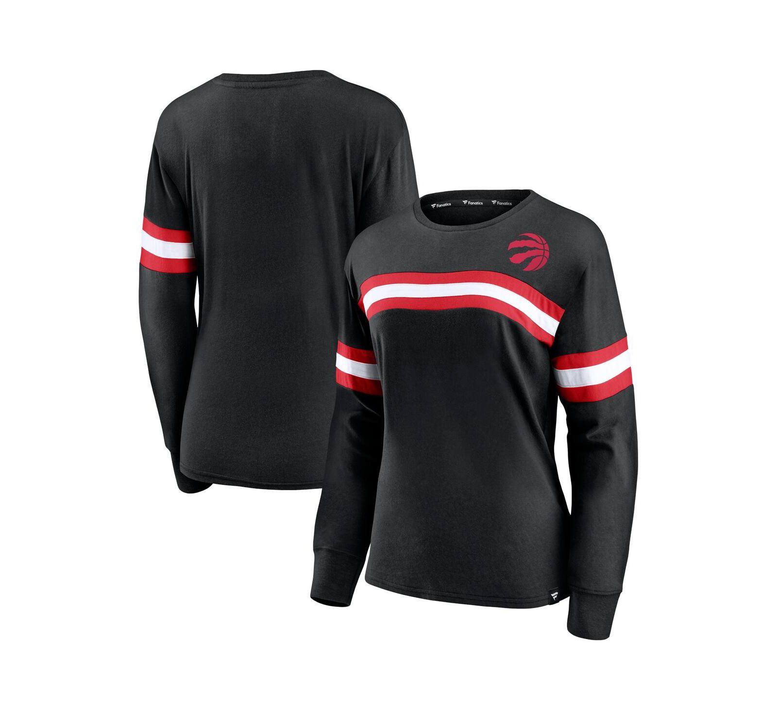 Футболка Fanatics Women's Toronto Raptors, длинный рукав, черная