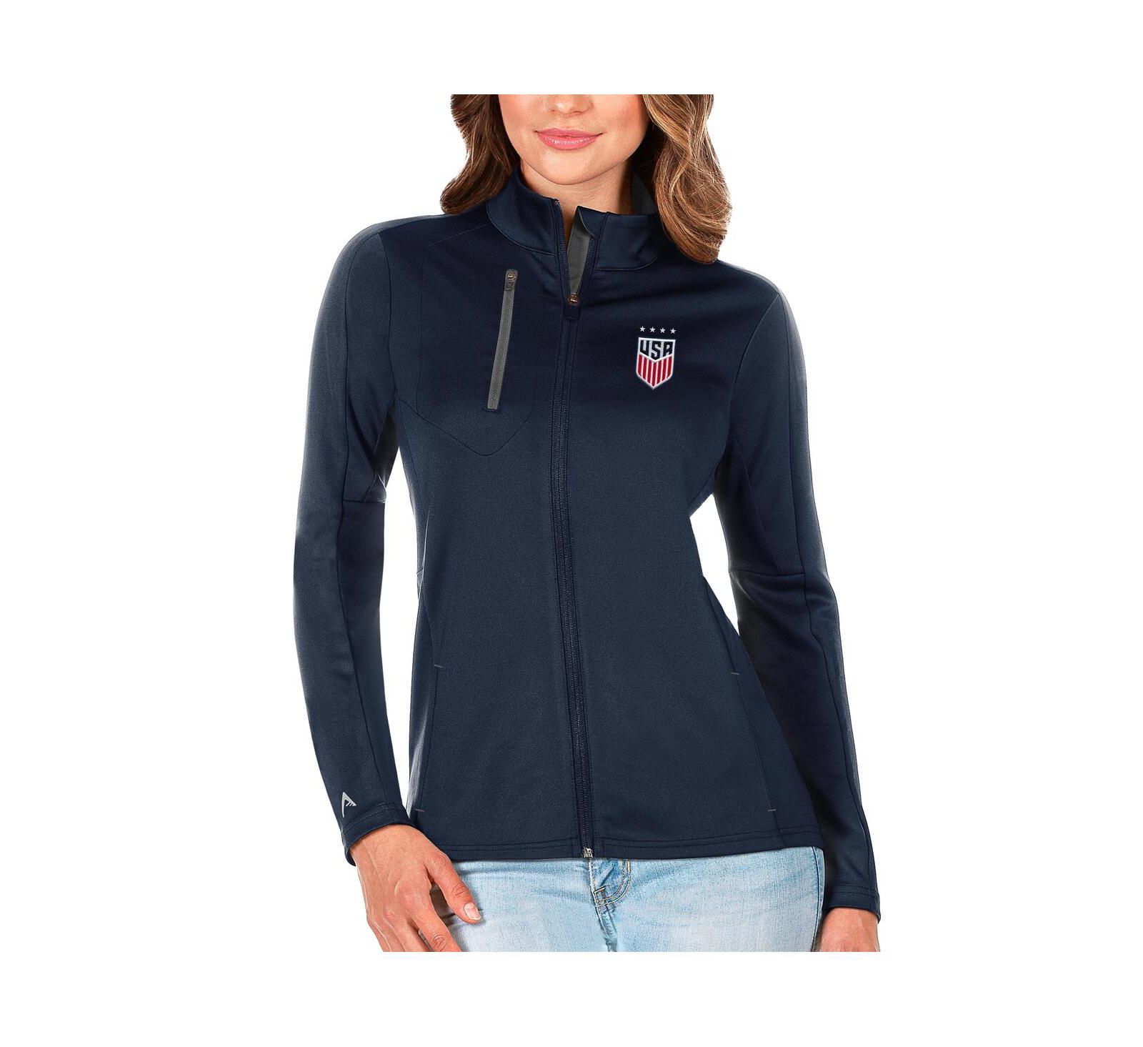 Женская куртка Antigua USWNT Generation Full-Zip, темно-синяя
