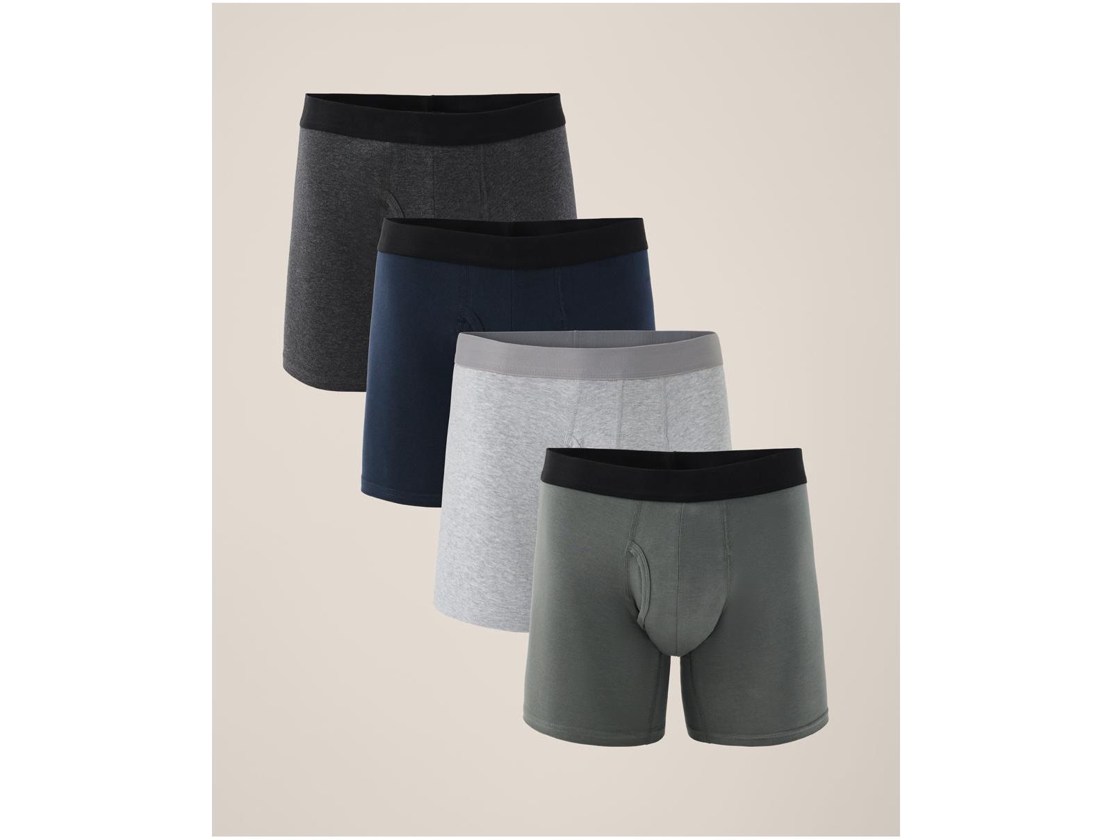 Pact Men's Organic Cotton Everyday Boxer Brief 4-Pack