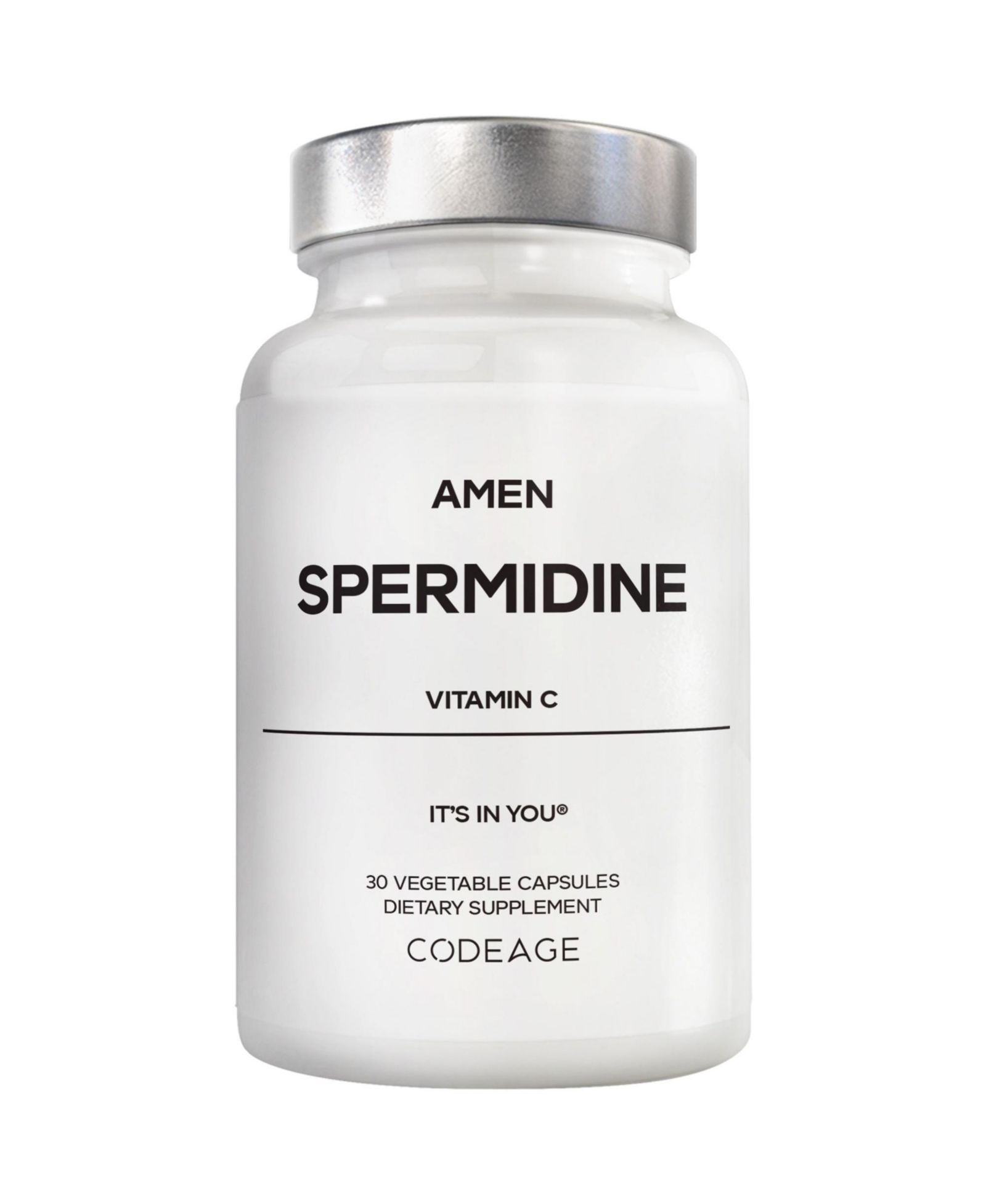 Добавка Amen Spermidine - Vitamin C - Spermidine Pills - Gluten-Free - 30 Capsules