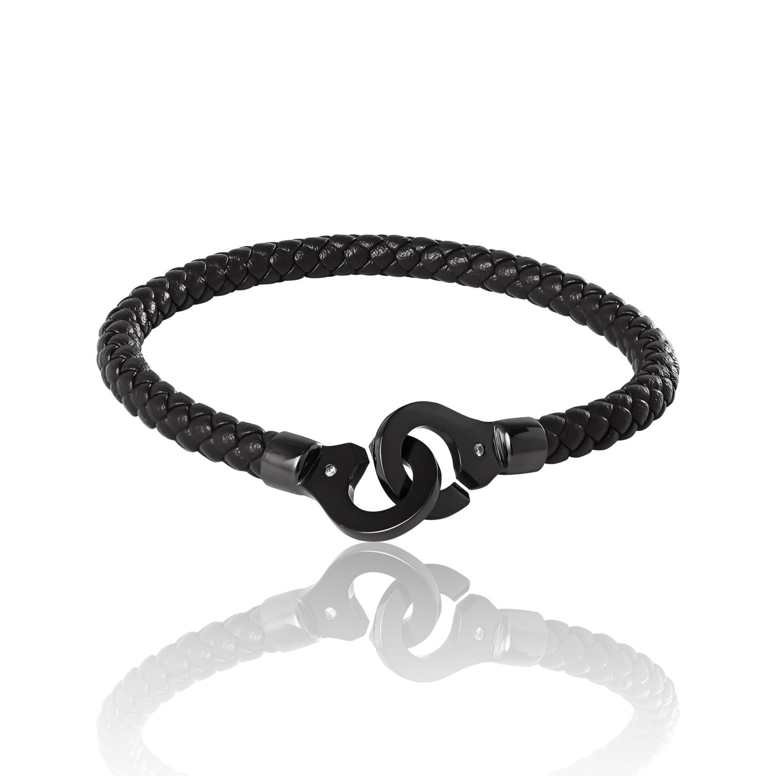 Lucky Brand Men's Braided Bracelet with Matte Black Hook Clasp - 8.5''