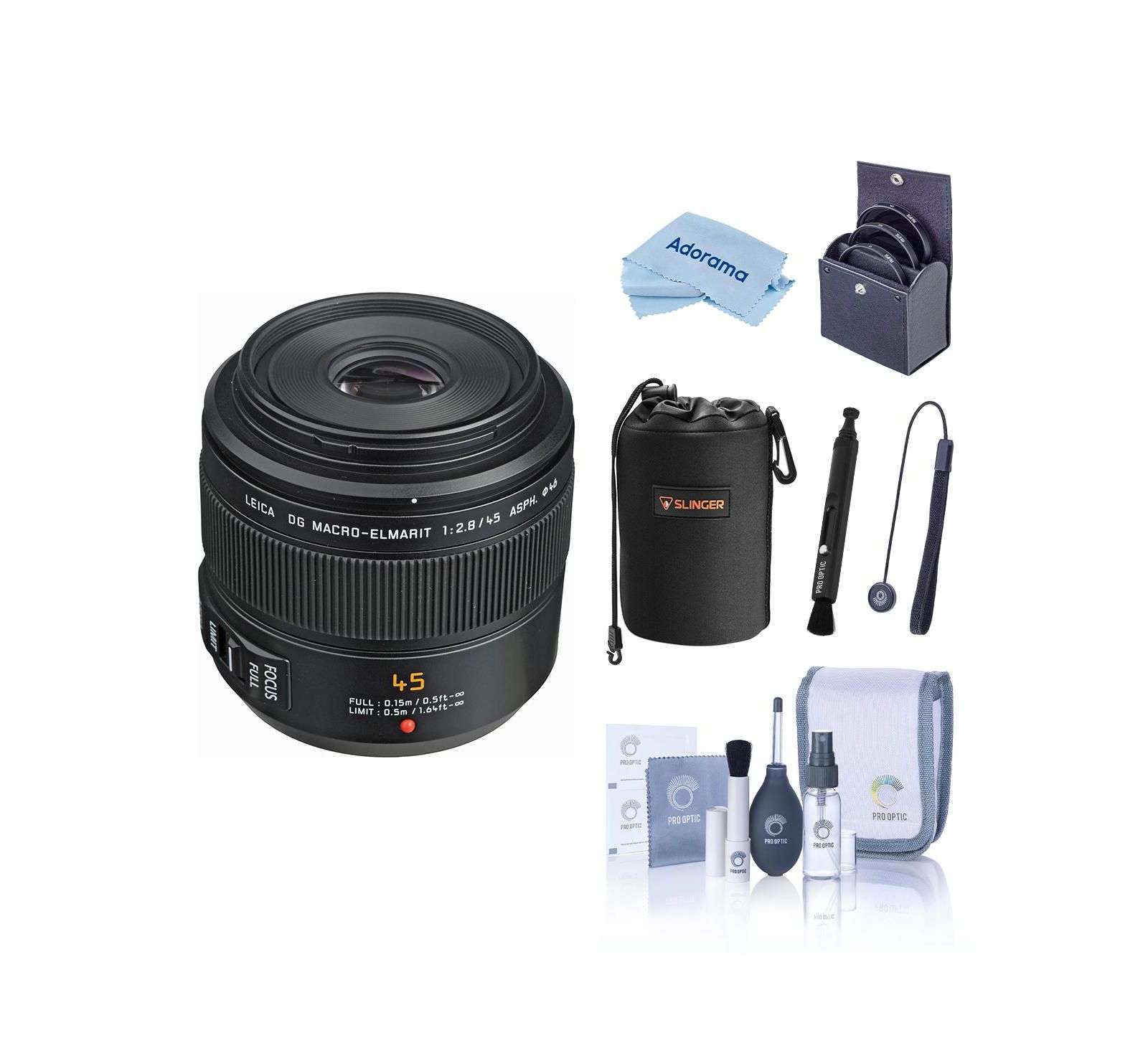 Объектив Panasonic LUMIX G Leica DG Macro-Elmarit 45mm Aspherical с набором аксессуаров
