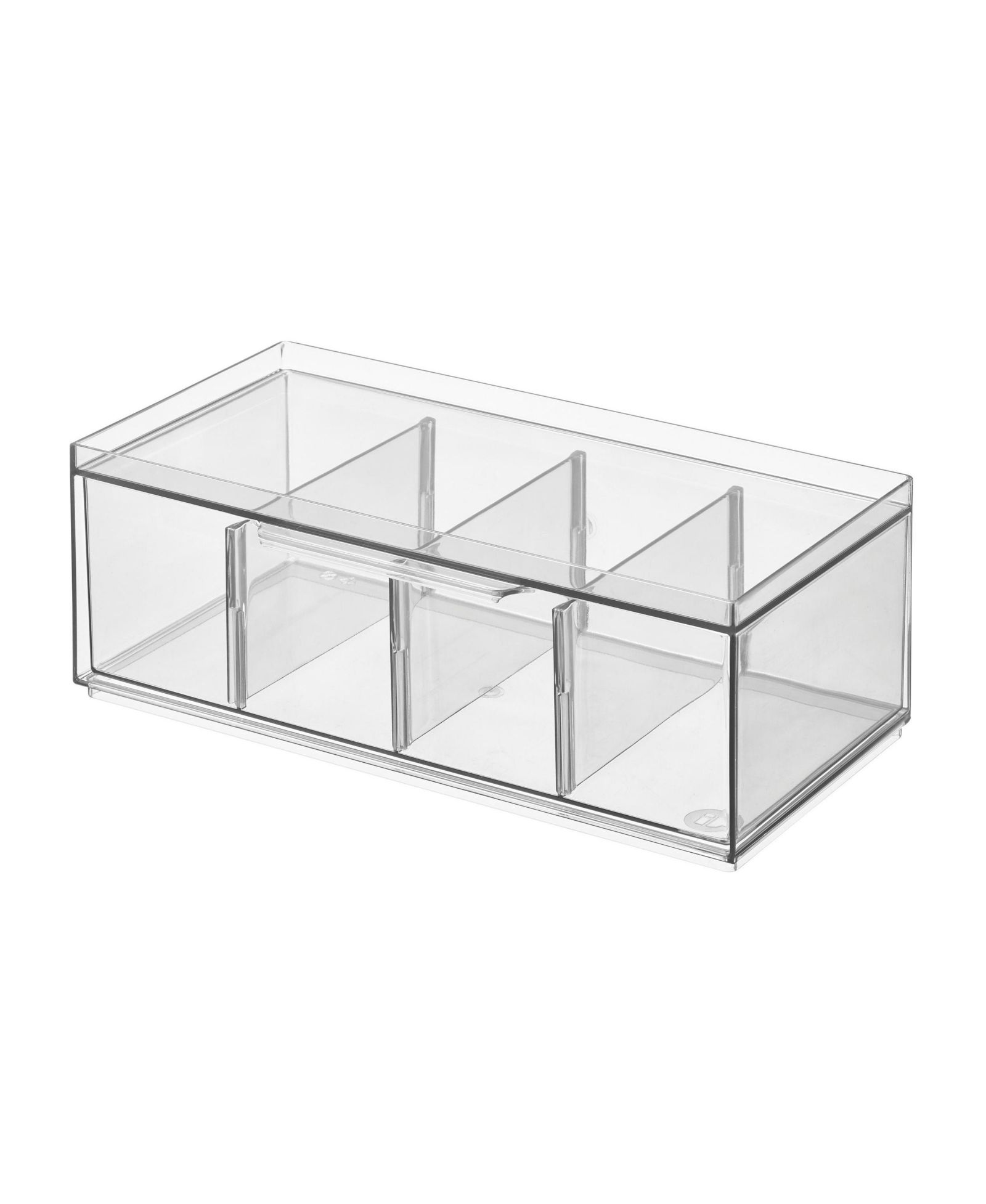 Контейнер для хранения чая iDesign Stackable 4-Section Clear