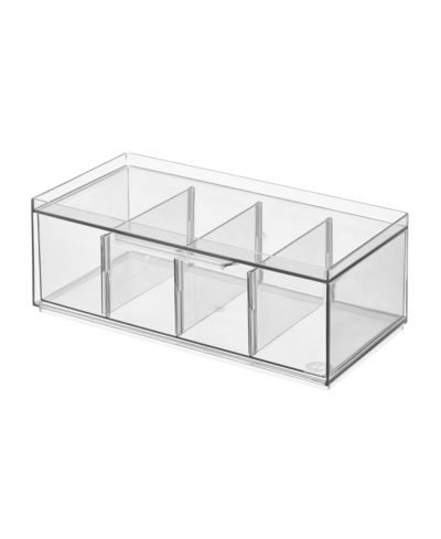 Контейнер для хранения чая iDesign Stackable 4-Section Clear