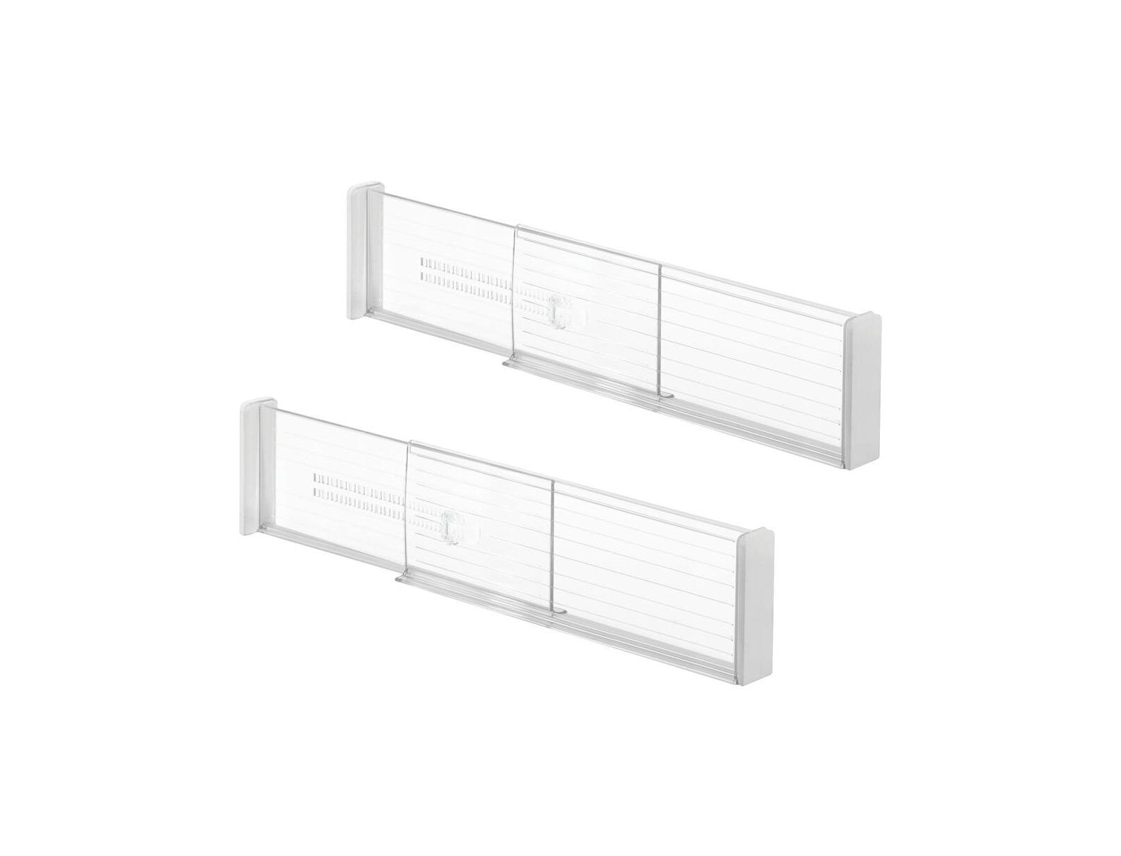 Раскладные пластиковые разделители для ящиков iDesign - набор из 2 шт - Clear