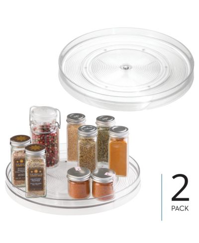 Органайзер iDesign 11-Inch Round Lazy Susan, набор из 2 шт, прозрачный