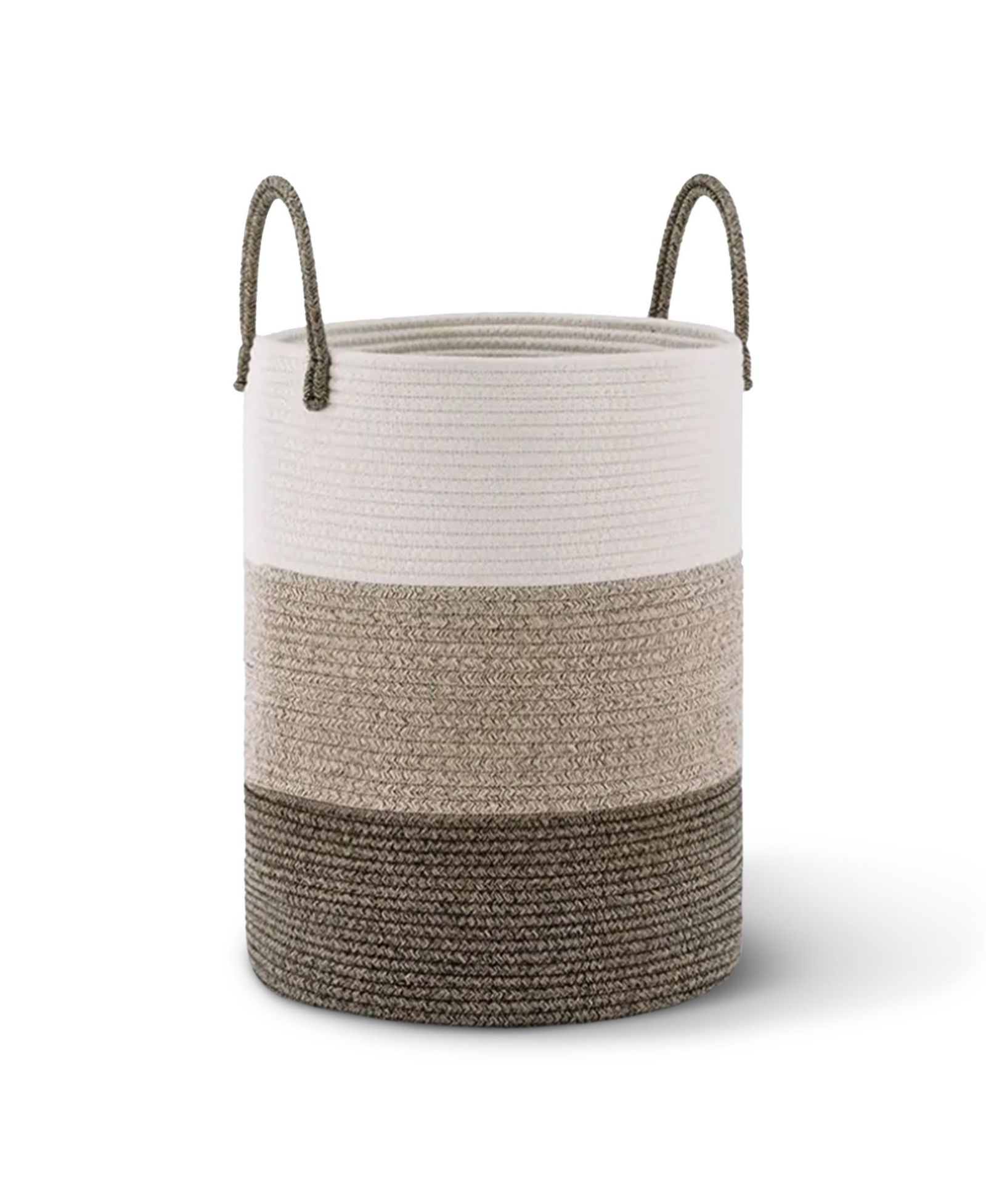 Cheer Collection Large Laundry Hamper (15x19.7") - 3 Tone Tan