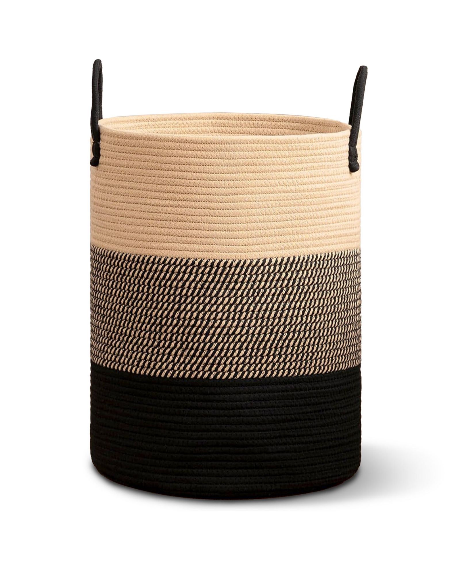 Корзина для белья Cheer Collection Large 3 Tone Black/Gray/Tan