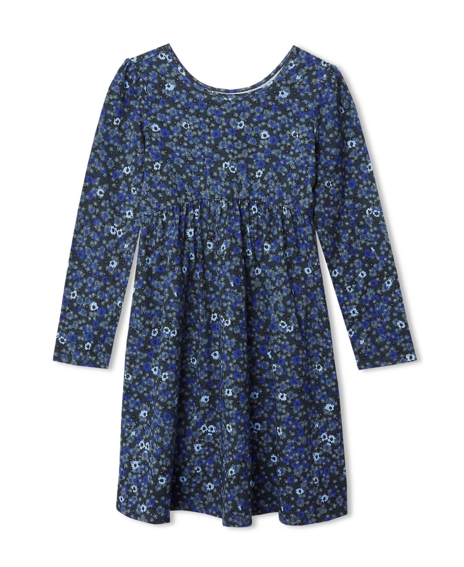 Платье Lands' End Girls Long Sleeve Gathered Waist Jersey