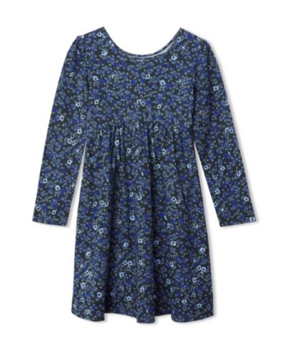 Платье Lands' End Girls Long Sleeve Gathered Waist Jersey