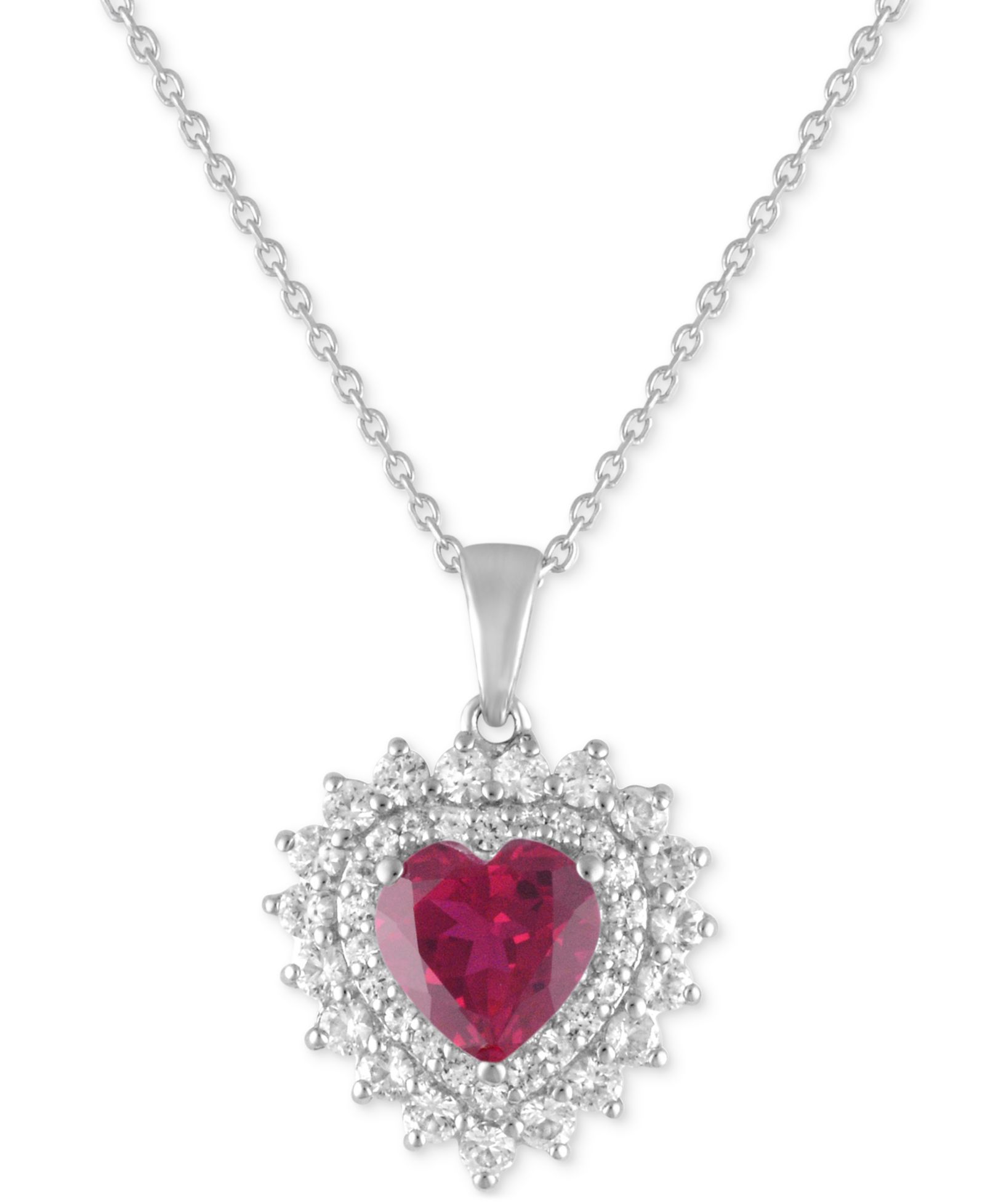 Подвеска Heart с Blue Topaz и White Sapphire в Sterling Silver