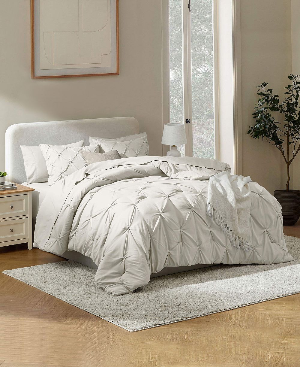 Nestl Luxury Soft Pinch Pleat 7-Pc. Comforter Set, Queen
