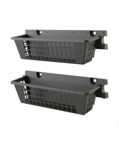 Suncast 25 x 7.25 Inch Basket Accessory for Outdoor Shed, Black ( 2-Pack)