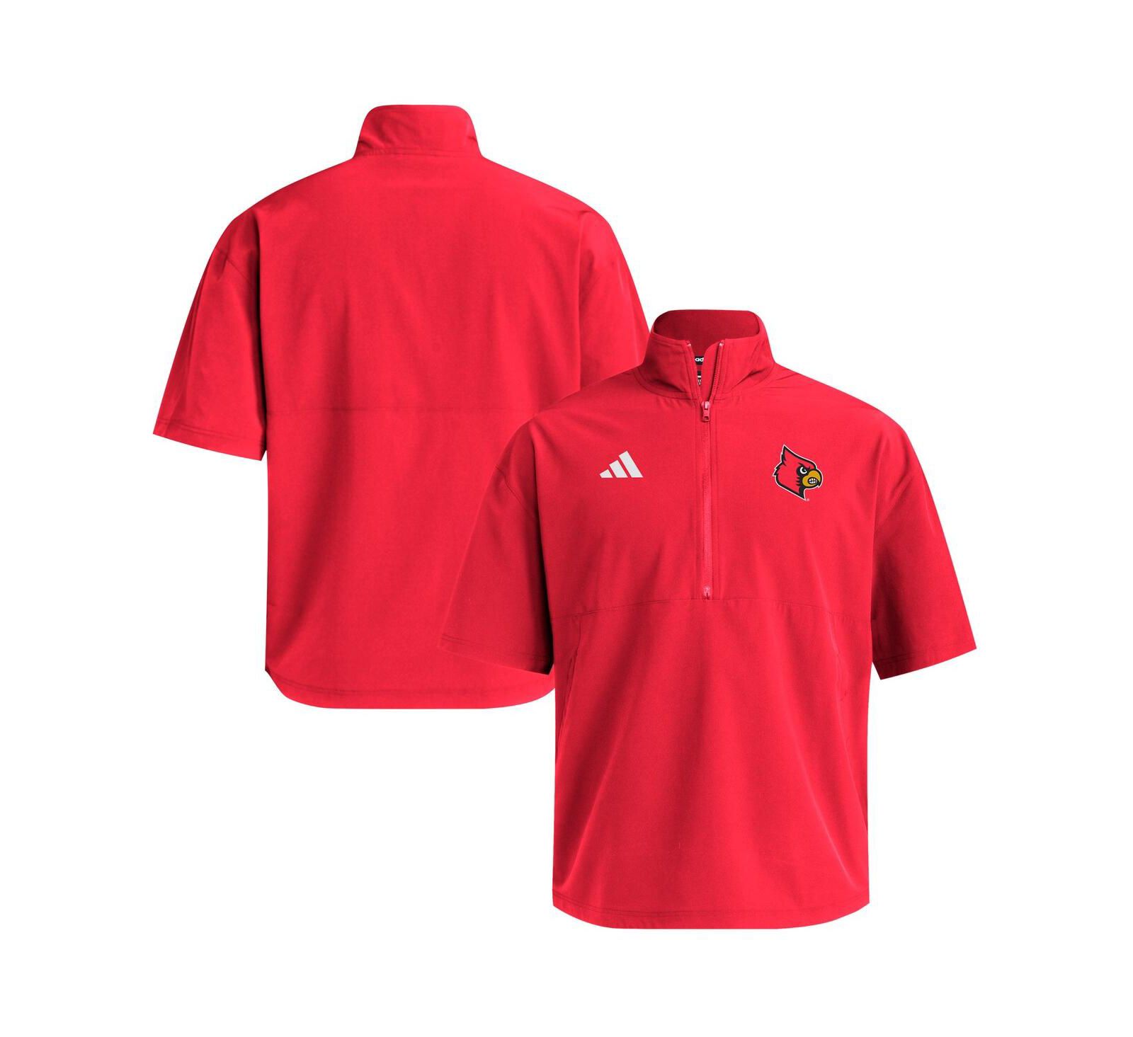 Мужская ветровка adidas Red Louisville Cardinals с коротким рукавом