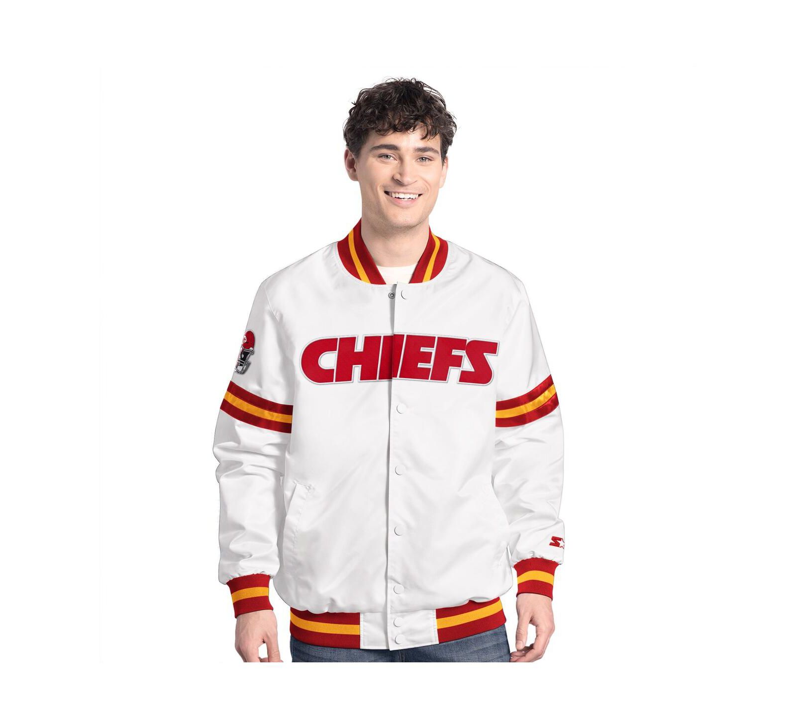 Мужская университетская куртка Starter Kansas City Chiefs Scout Full-Snap Varsity