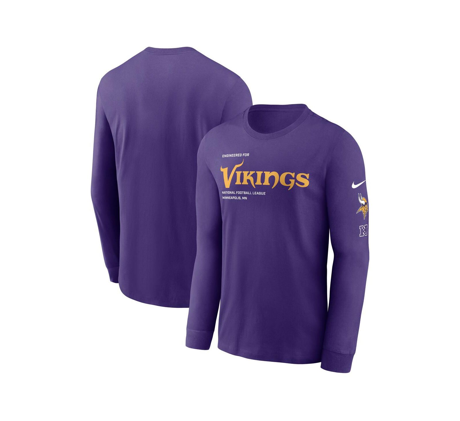 Nike Мужская футболка с длинным рукавом Purple Minnesota Vikings Play to Win Essential