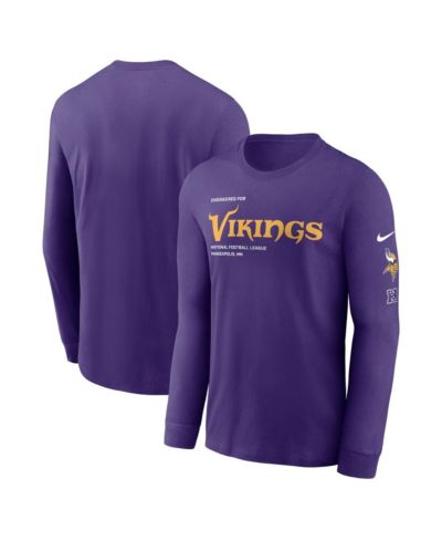 Nike Мужская футболка с длинным рукавом Purple Minnesota Vikings Play to Win Essential