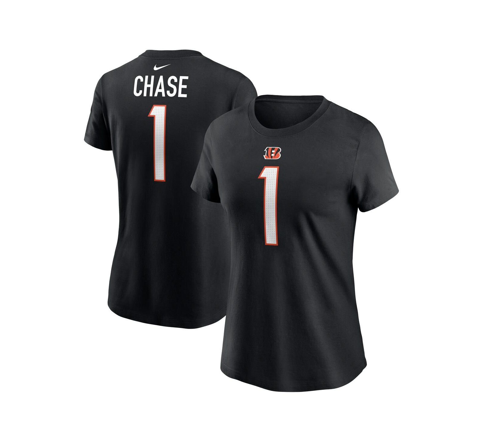 Nike Women's Ja'Marr Chase Black Cincinnati Bengals Player Name & Number T-Shirt