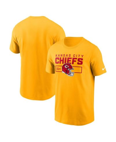 Мужская футболка Nike Gold Kansas City Chiefs Primetime Helmet Essential