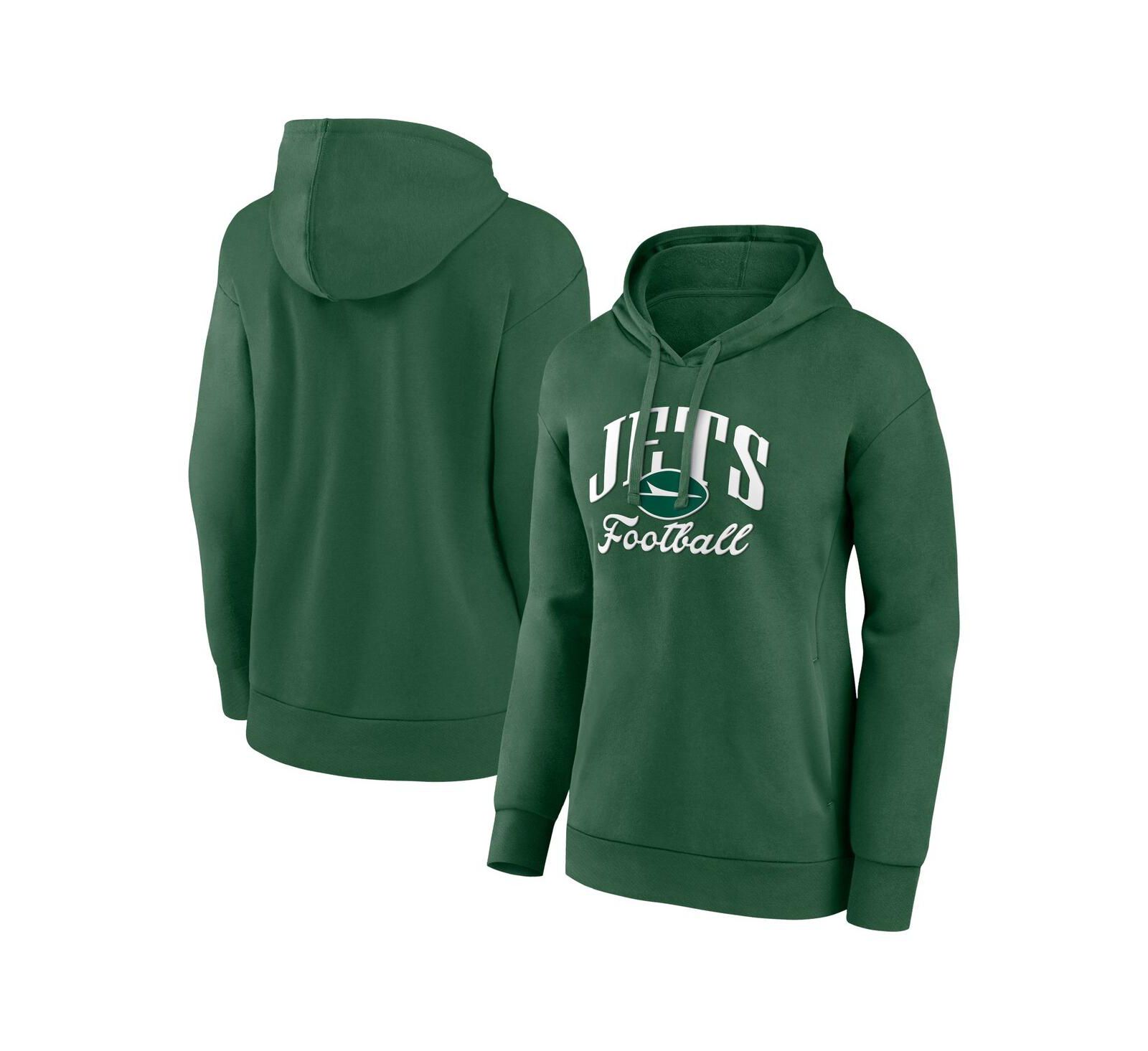 Fanatics Женское худи с капюшоном New York Jets Victory Script, зеленое