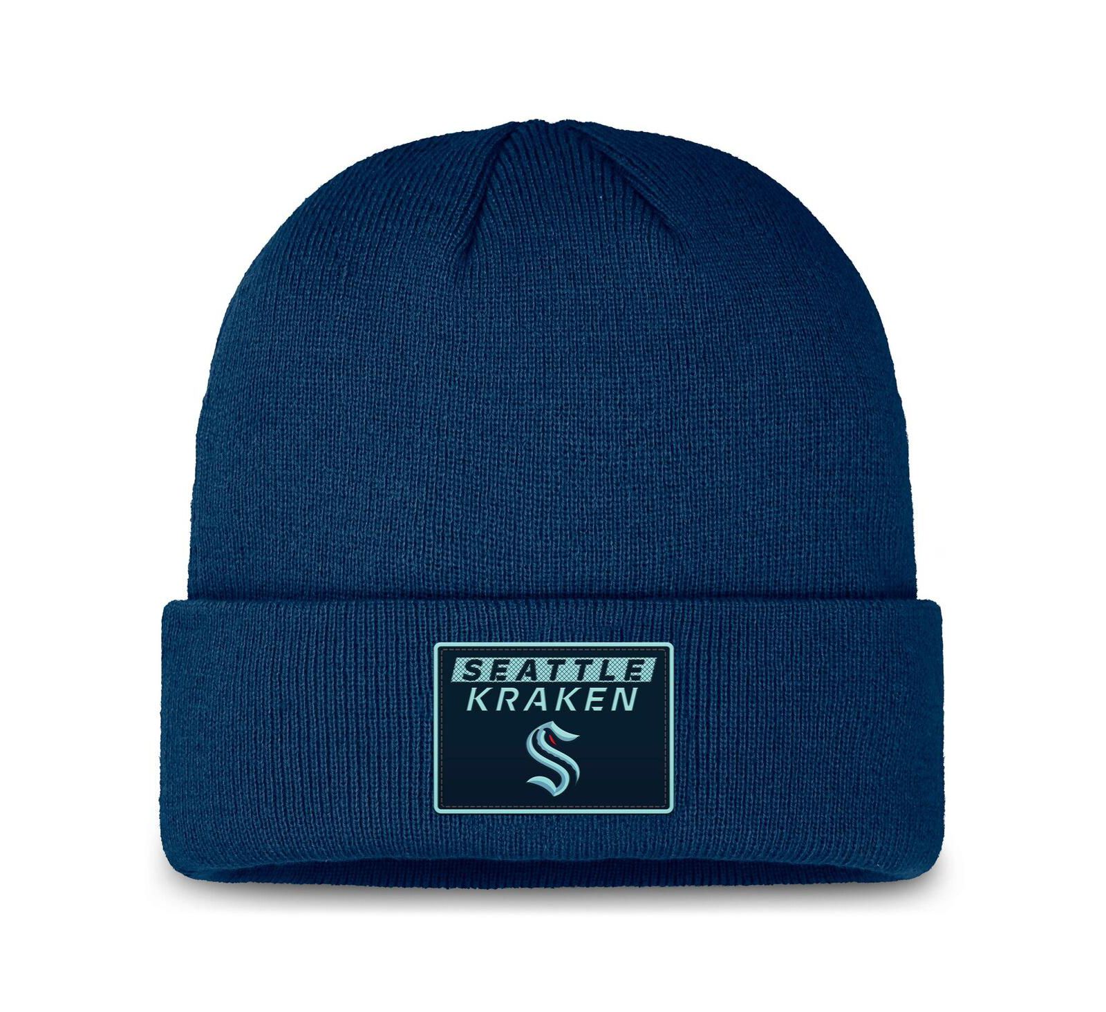 Fanatics Men's Deep Sea Blue Seattle Kraken Authentic Pro Cuffed Knit Hat