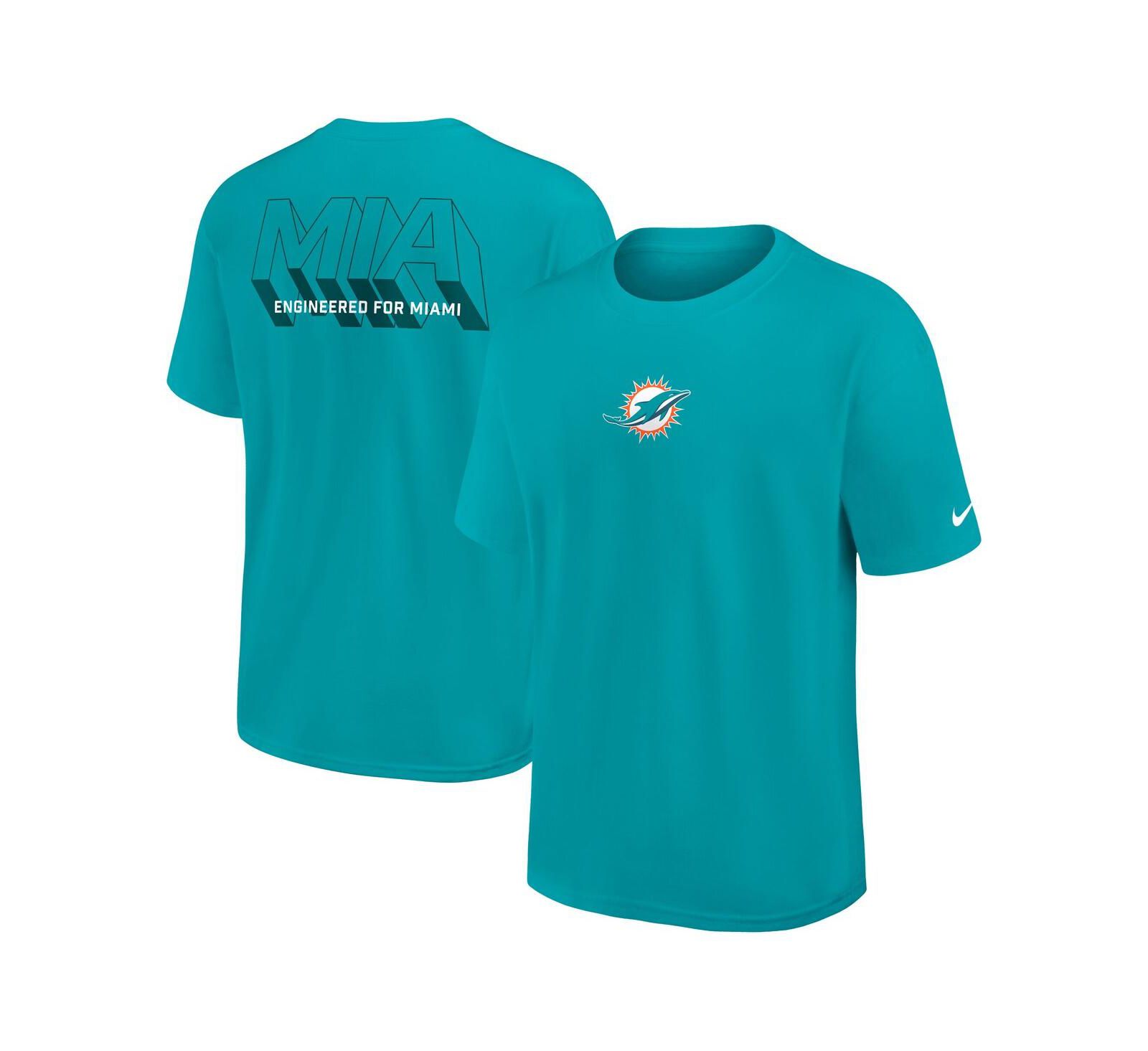 Nike Men's Aqua Miami Dolphins Dominate the Game Essential Max90 T-Shirt