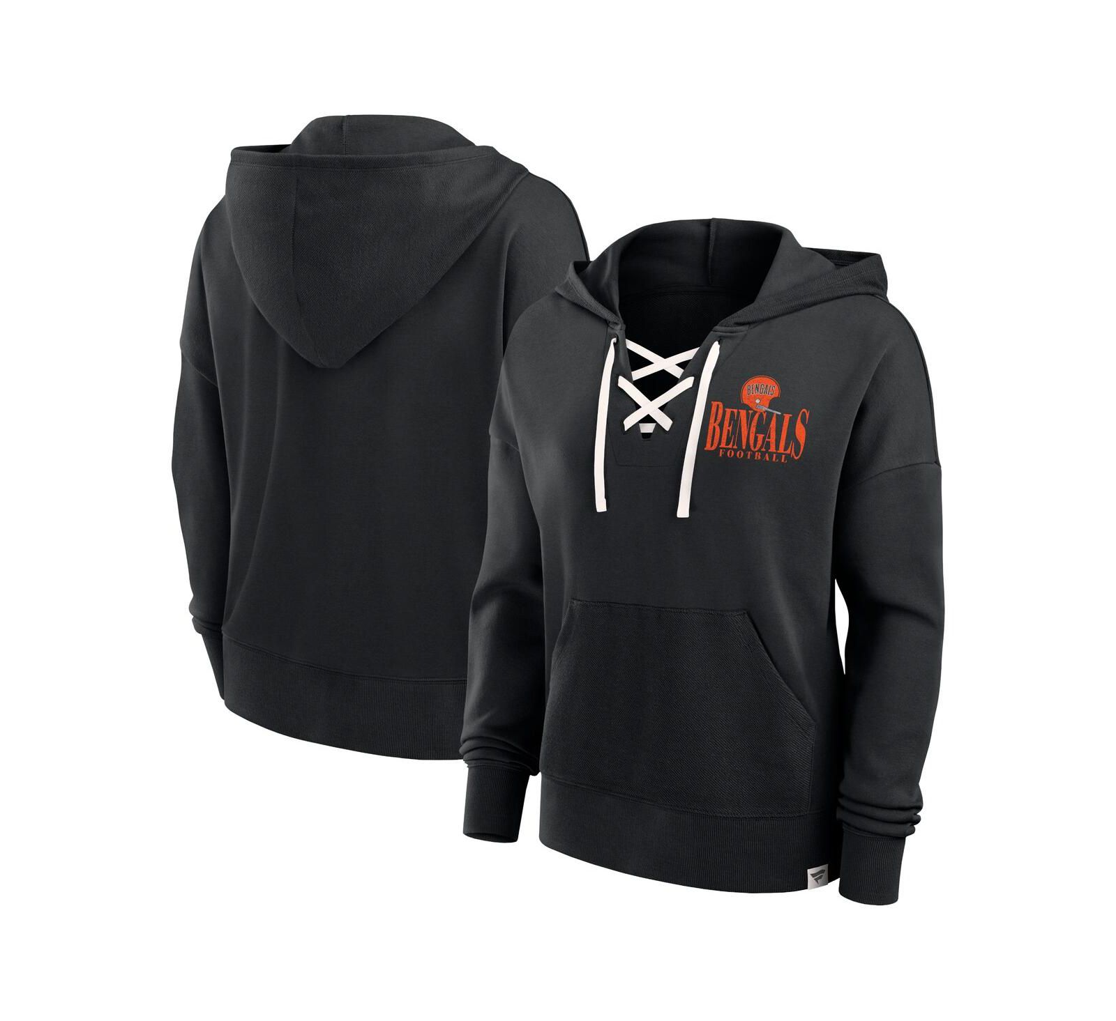 Fanatics Женский черный худи Cincinnati Bengals Blitz Left Lace-Up Pullover