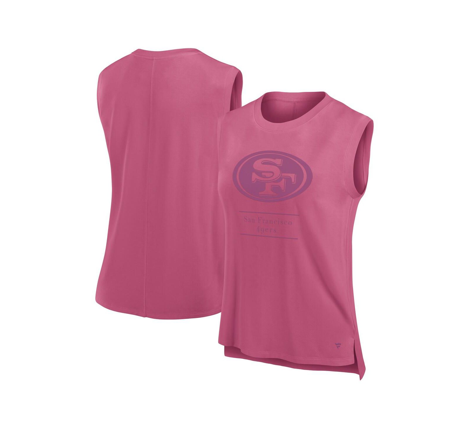Fanatics женский топ Tank Top Pink San Francisco 49ers Studio Embrace