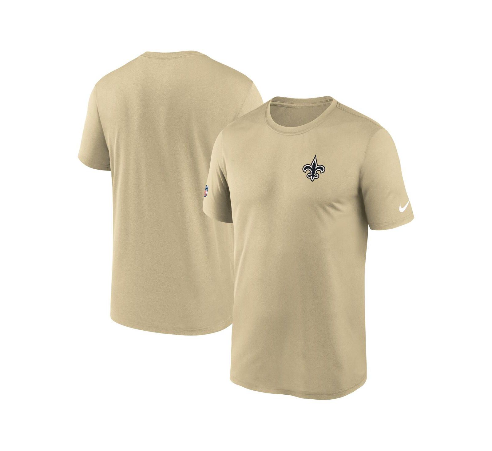 Мужская футболка Nike Gold New Orleans Saints Sideline Alt Pack Small Logo Legend Performance