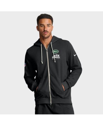 Мужское худи Nike Men's Black New York Jets Sideline Standard Issue Utility Player Dri-FIT Full-Zip Hoodie