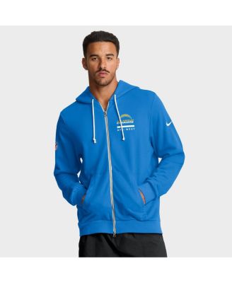 Мужское худи Nike Los Angeles Chargers Sideline Standard Issue Utility Player Dri-FIT Full-Zip, голубой цвет