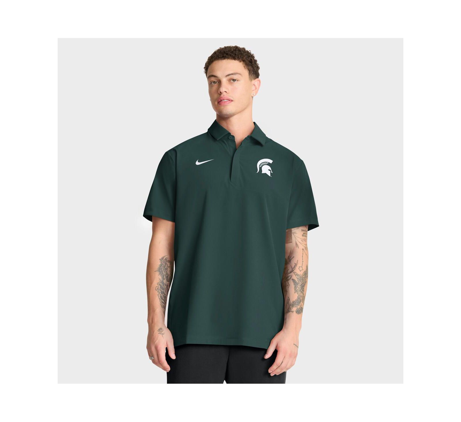 Nike Men's Green Michigan State Spartans 2025 Coaches Sideline Polo Shirt