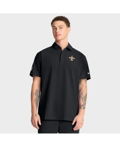 Мужская футболка Nike Black New Orleans Saints Sideline City Pride Woven Performance Polo Shirt