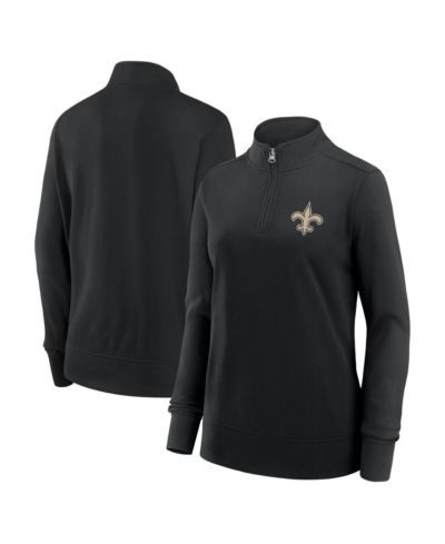 Женская куртка Logo Athletic Black New Orleans Saints Velocity Quarter-Zip