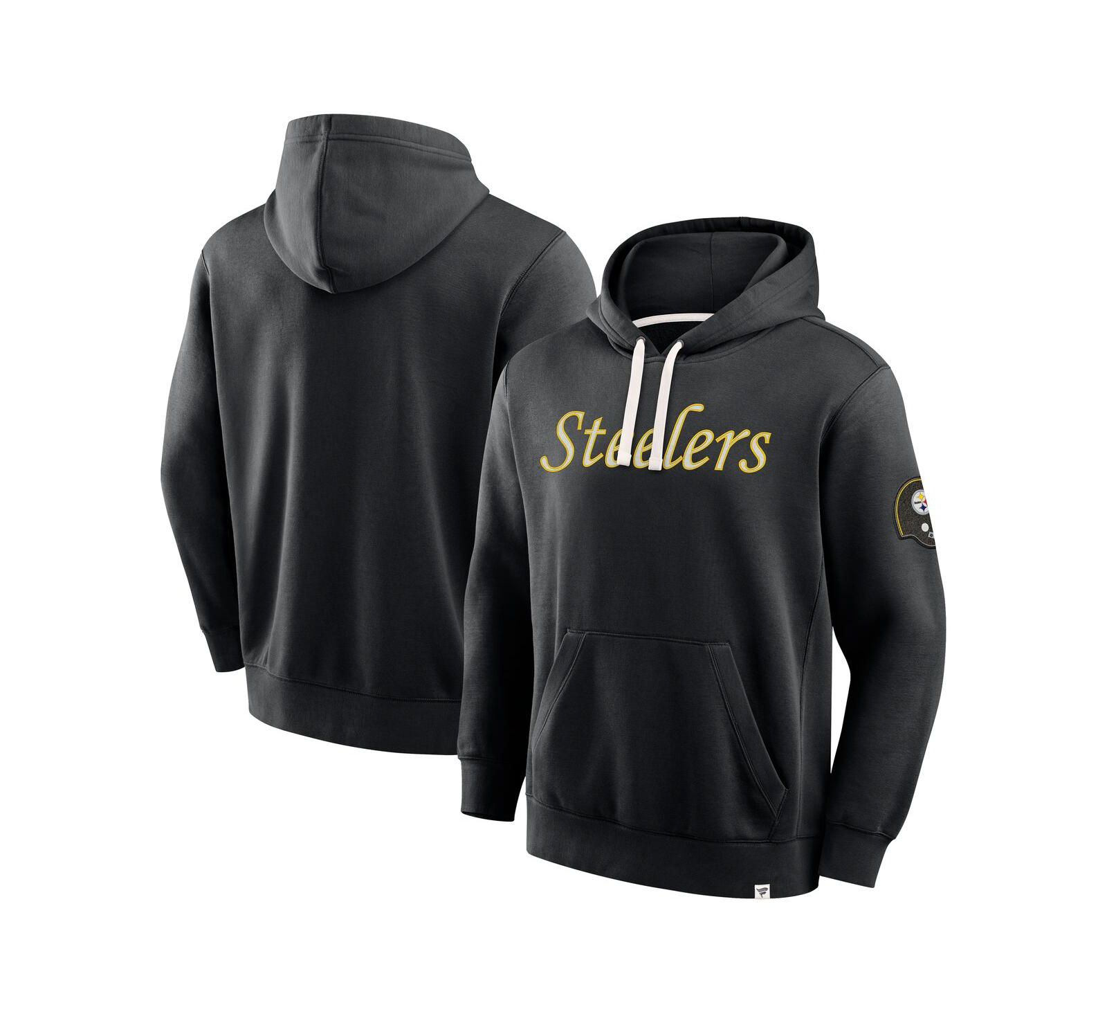 Мужское худи Fanatics Men's Black Pittsburgh Steelers New Horizons Heritage Pullover Hoodie