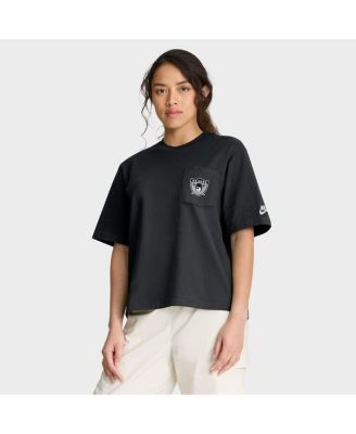 Nike Женская черная футболка Las Vegas Raiders Rewind Pocket Boxy