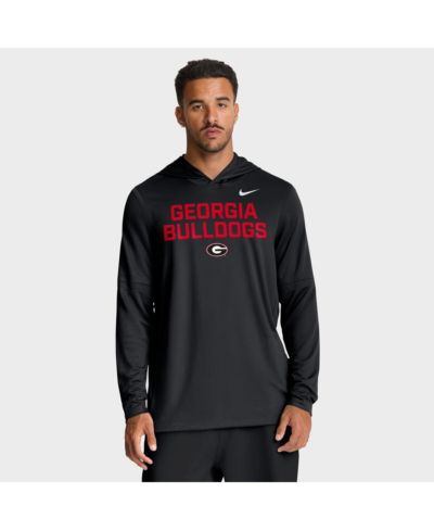 Nike Мужская черная футболка с длинным рукавом Georgia Bulldogs 2025 Sideline Performance