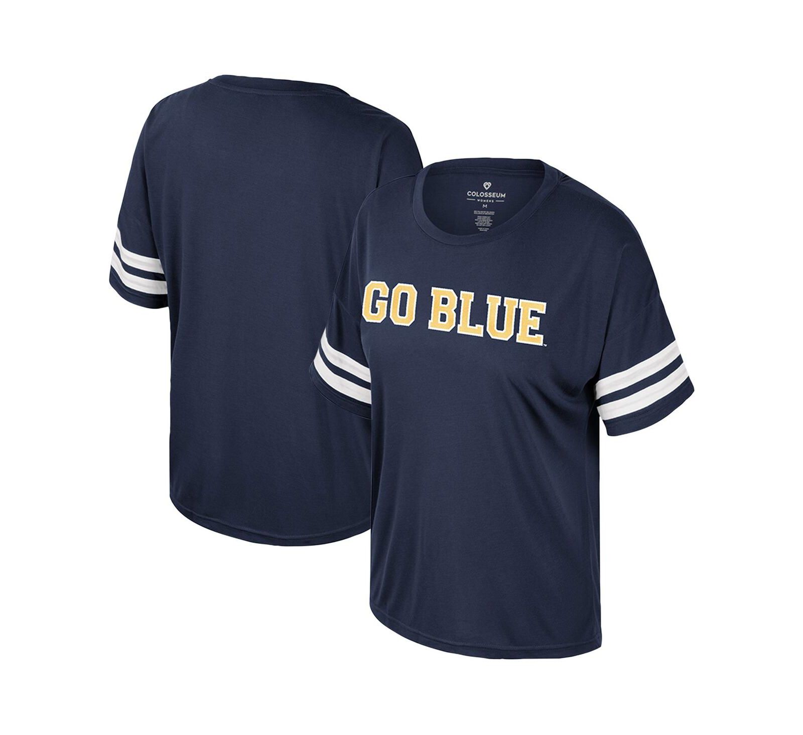 Женская оверсайз футболка Colosseum Navy Michigan Wolverines с пайетками