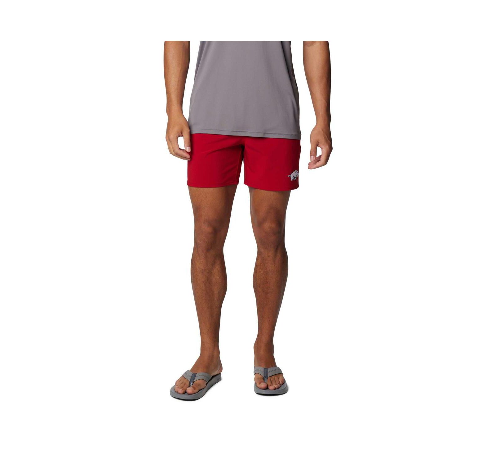 Columbia Мужские шорты Arkansas Razorbacks PFG Terminal Roamer Omni-Shade Stretch